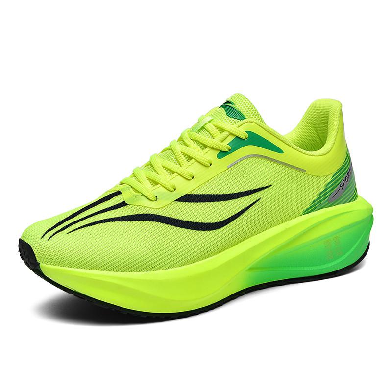 Ultra-light full-palm carbon plate anti-slip running shoes for men, breathable and shock-absorbing student sports shoes