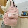 Women Cartoon Backpack Student School Bag Large Capacity Backpack with Coin Purse