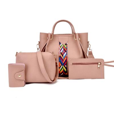 Set borsa da donna con motivo litchi. Borsa a tracolla alla moda, facile da sollevare e a tracolla