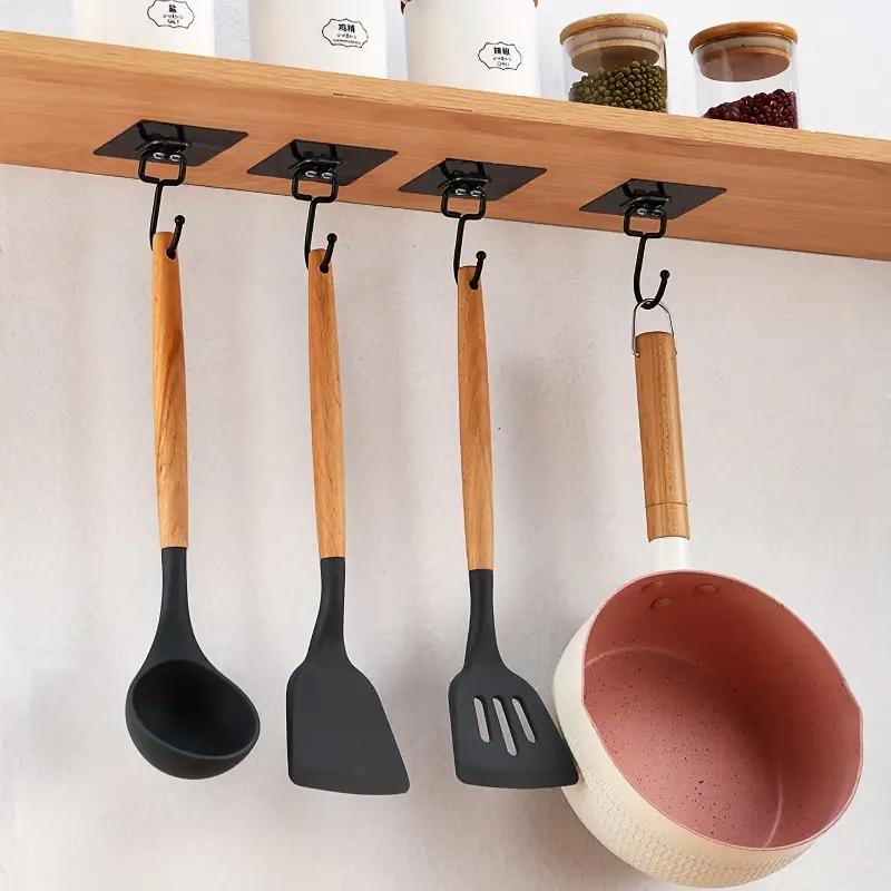 Strong Adhesive Hooks, Wall Hooks (Max) Nail-Free Adhesive Coat Hangers With Stainless Steel Hooks, Reusable Practical Towel Sho