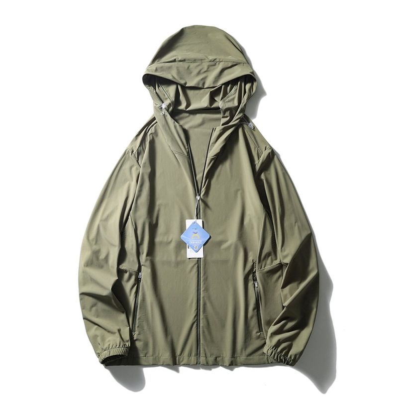 Ultra-Thin Breathable Ice Silk Cool Sun Protection Clothing for Men, Uv Protection Summer Fishing Jacket, Foreign Trade Men's Skin Jacket