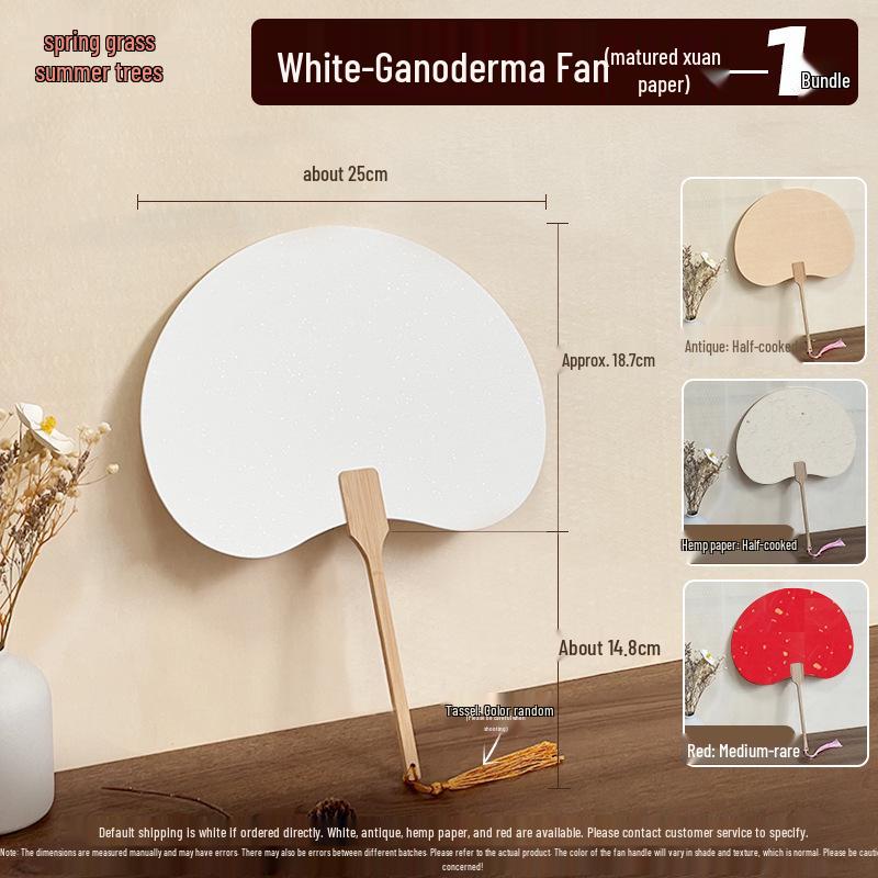 Children's DIY Xuan Paper Round Fan – Back to School Ancient Style Double-Sided Handmade Fan for Team Building and Icebreakers