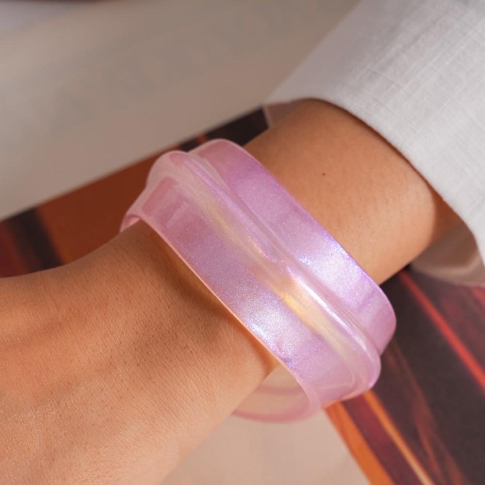 Europe American Style Irregular Wide Bracelet Colorful Hand Ring Summer Beach Vacation