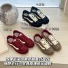 Zapatos deportivos casuales de cuero Forrest Gump para entrenamiento para mujer 2025 nuevos zapatos de tabla cómodos de suela blanda rojo retro de caña baja marea