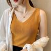 Ice Silk T-shirt Knit Bottoming Camisole Tank Top Women's Summer Inside V-neck Slim Outer Sleeveless Tops