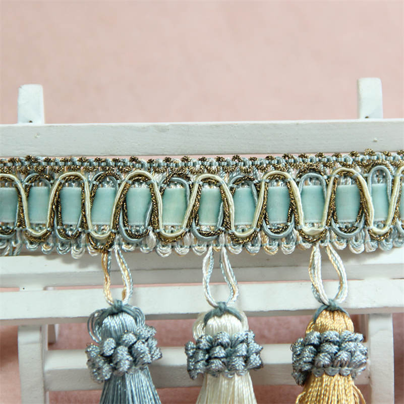 1 metr lemování závěsů šicí lišty střapce třásně čalounění DIY dekor polštářů