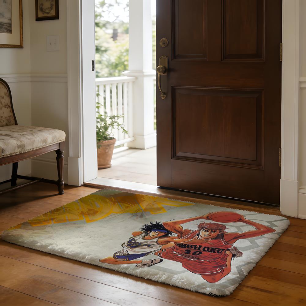 Classic Anime THE FIRST SLAM DUNKS Floor Mat Soft Flannel Absorbent Mat Non-Slip Rug Home Bedroom Bathroom