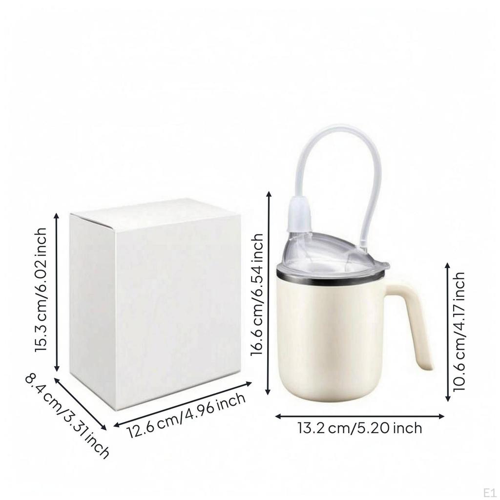 Threein 1 Nursing Cup Stainless Steel Multifunction Transparent Lid Polished Inner Liner