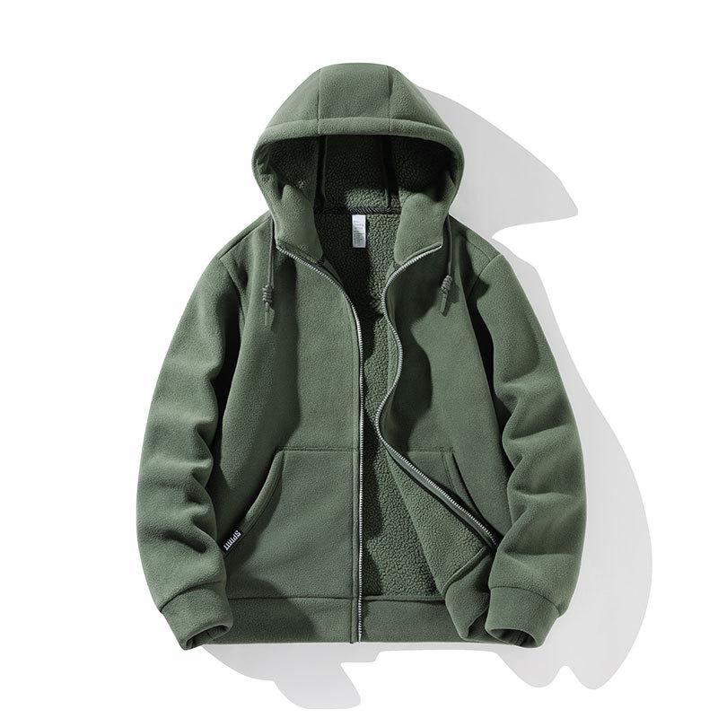 Youth Unisex Fleece Hooded Cardigan Pullover for Sport & Casual Wear - Spring/Autumn