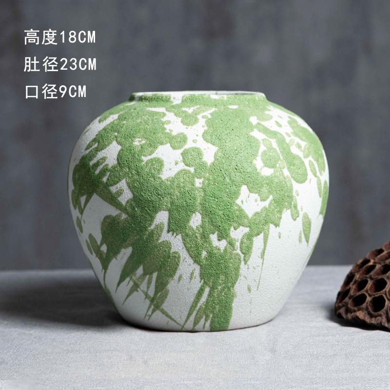 

Ceramic Vase Pottery Pot Decor Living Room Flower Arrangement European Retro Vase Hydroponic Desktop Succulent Planter