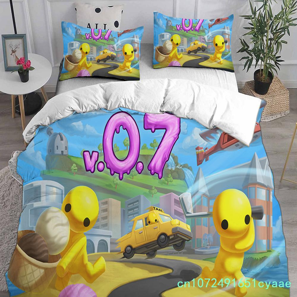 Housses de couette Ensembles de literie Wobbly & Life Simple Jumeau Complet Queen King Size Couette Housse de lit Anime Taie d'oreiller Ensemble de 2-3 pièces EU single(135x200cm)