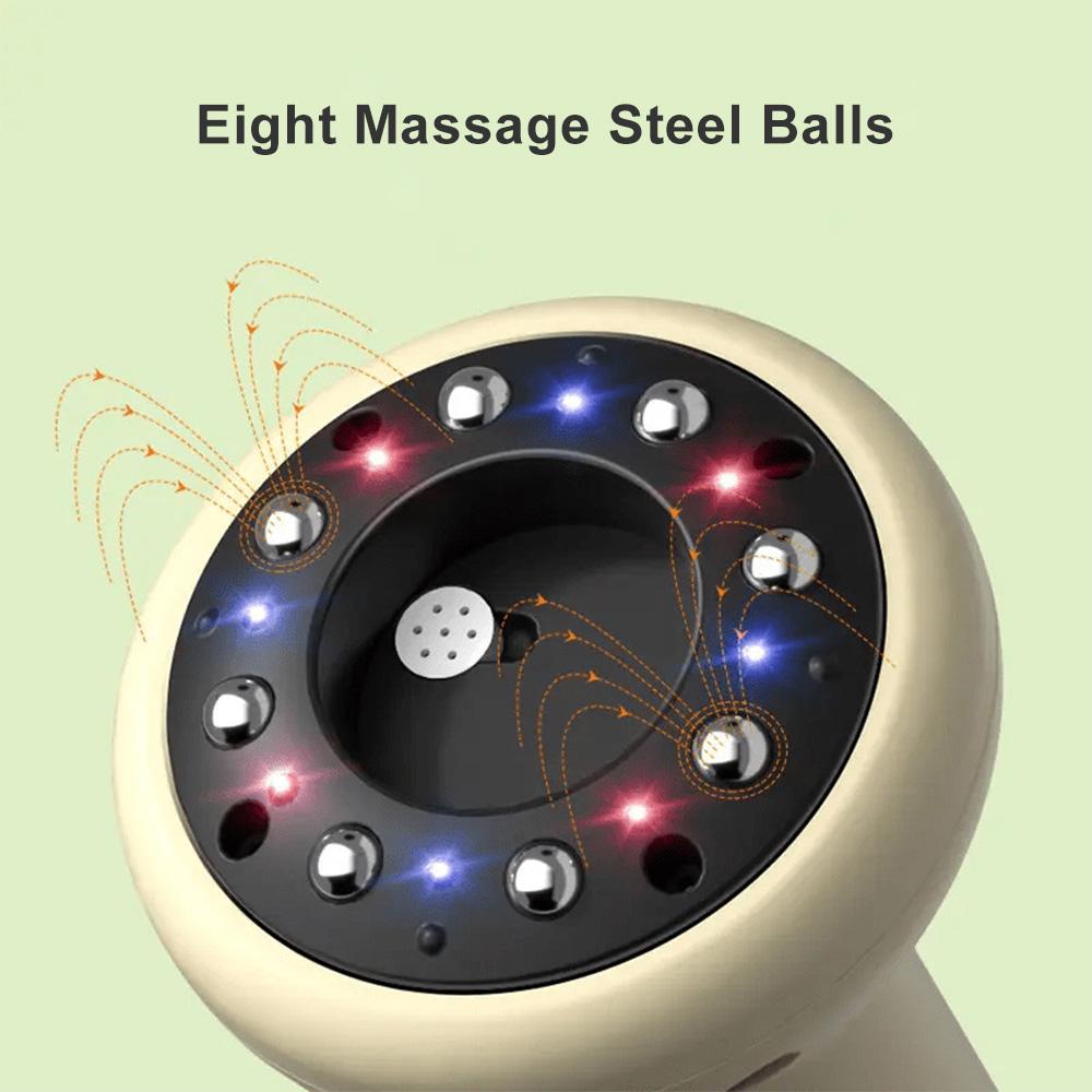 USB Oplaadbare Buikmasseur voor Warm Kompres en Instelbare Guasha Cupping Intensiteit Arm- en Beenmassage Handheld