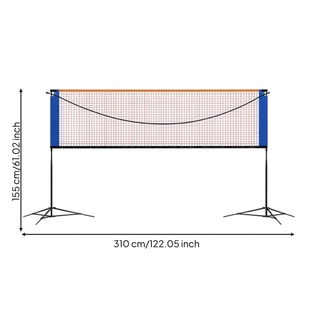 Badminton Net with Stand Foldable Poles Sturdy for Families
