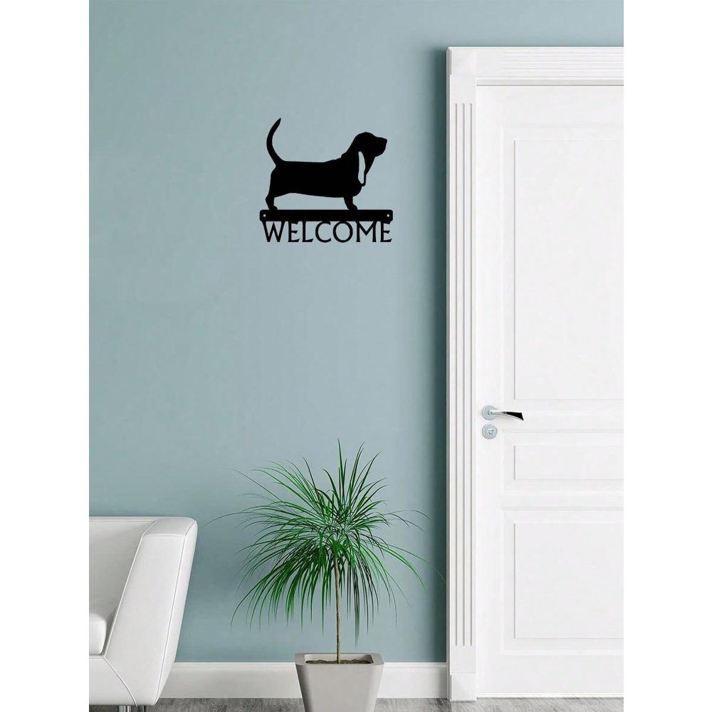 Metal Dog Head Wall Hook Key Holder, 1-Piece Coat Rack Entryway