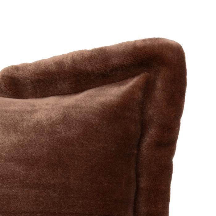 Coussin "Cuddly" 38 x 58 cm et 53 x 53 cm flanelle 550 g - Cuddly Marron - Coussin 53 x 53 cm