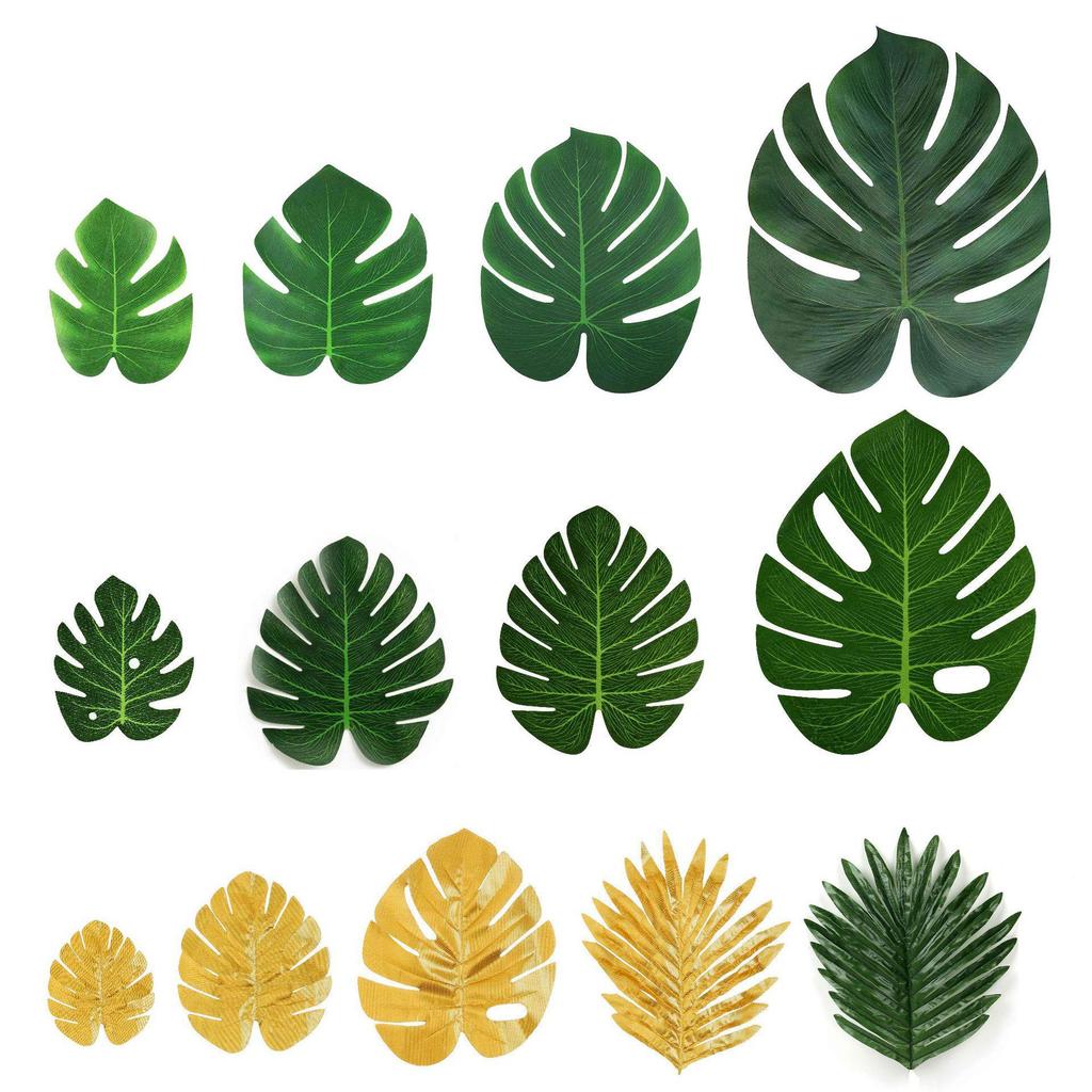 Simulation Turtle Leaf Hawaiian Party Tropical Plant Decoration