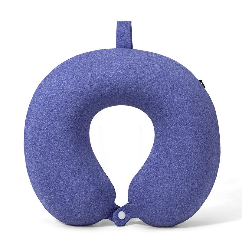Cationic Cool Feeling U-shaped Pillow, Slow Rebound Memory Foam Neck Support Travel Pillow for Office Nap