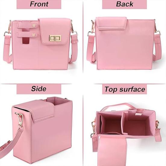 Water Bottle Storage Bag with Adjustable Shoulder Straps Insulating Lining Large Capacity Universal Crossbody Water Cup Storage Bag