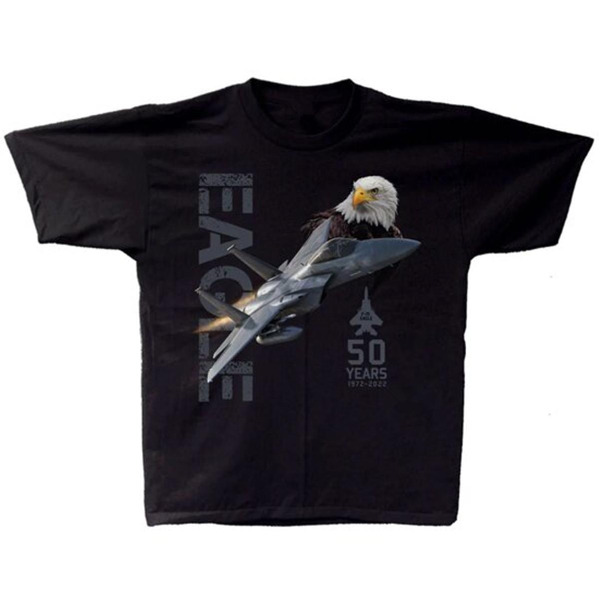 

F-15 Eagle 50th Anniversary Aviation T-Shirt 100% Cotton O-Neck Short Sleeve Summer Casual Mens T-shirt Size S-3XL - Men s Su... 5XL різнокольоровий