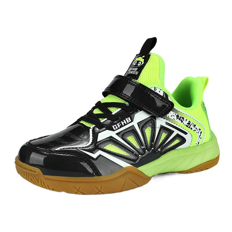 Children's Badminton Shoes Luminous Velcro Table Tennis Shoes Boys Middle and Older Children Breathable Non-slip Girls Sports Shoes