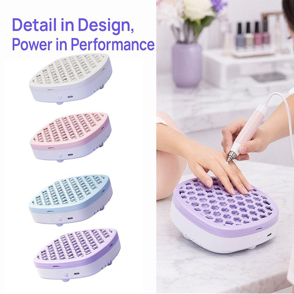 Silent Nail Art Dust Collection Machine Portable USB Nail Dust Remover Nail Suction