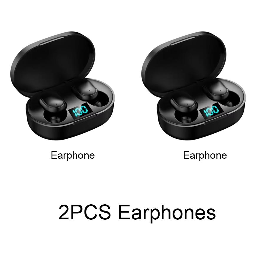 E6S TWS Bluetooth Earphones Wireless Bluetooth Headset Noise Cancelling Headsets With Microphone Headphones For Xiaomi Iphone