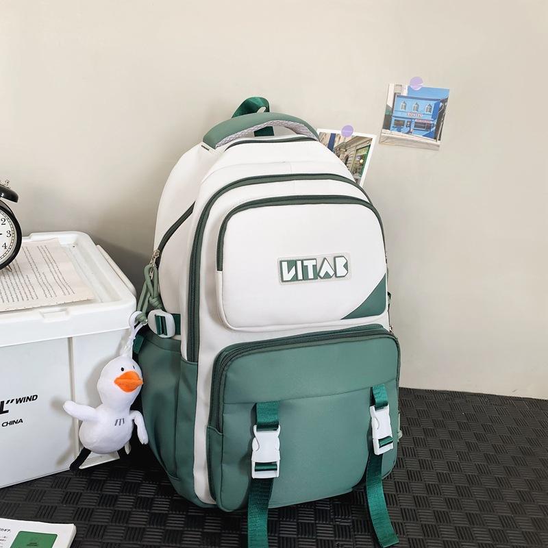 New junior high school schoolbag, college student college style casual simple backpack, fashion trend, middle school student backpack