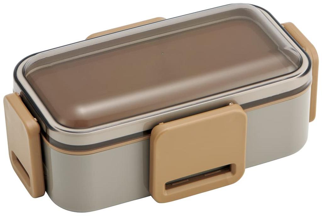 Skater Bento 600ml Made in for with a Soft Dishwasher and Microwave Nature Color Mauve Gray Box, 2-Tier, Capacity, Japan, Women, Dome-Shaped Lid,