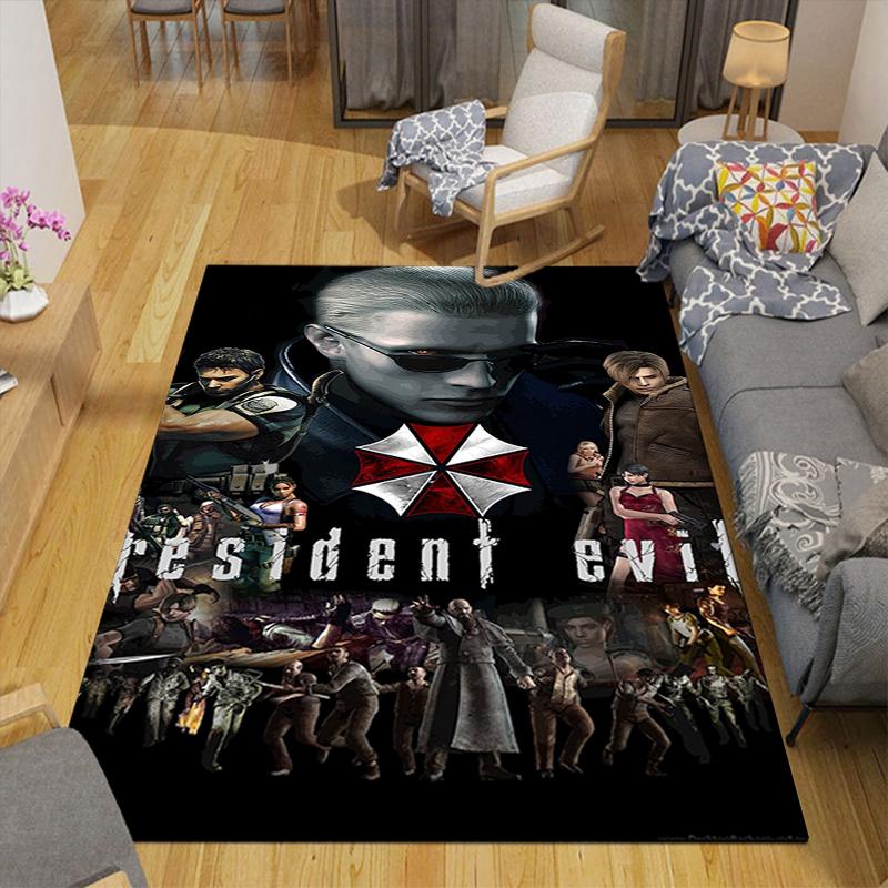 1Pc Resident Evil Umbrella Chronicles Rug, Office Carpet Indoor Outdoor Doormat, Non-Slip, Comfortable, Living, Christmas Halloween,  Xmas Gift