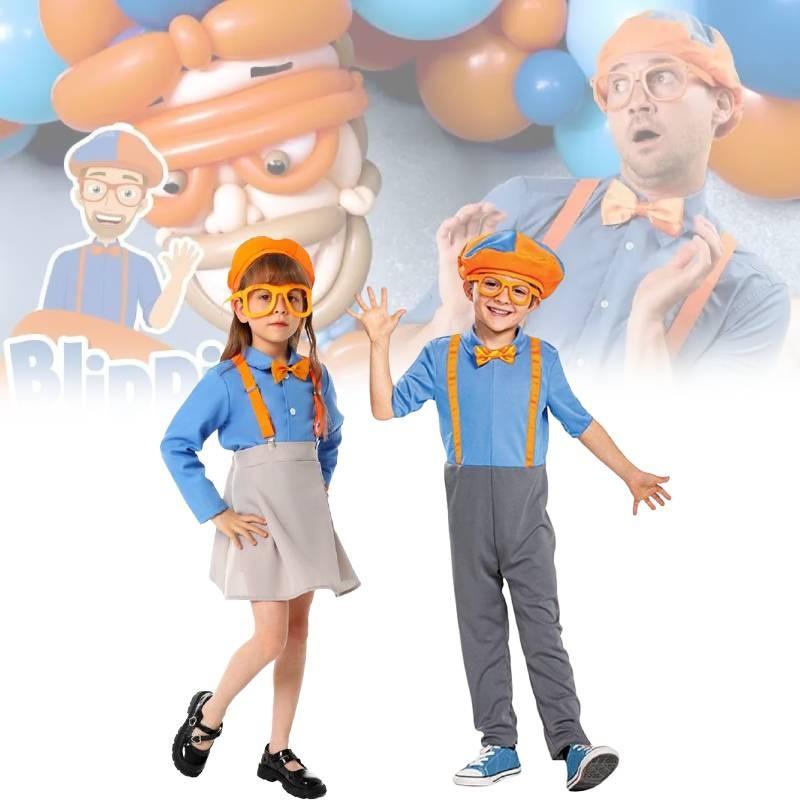 Blippi Childrens Costume For World Book Week Party With Polyester Fabric For Kids 3 To 8 Years