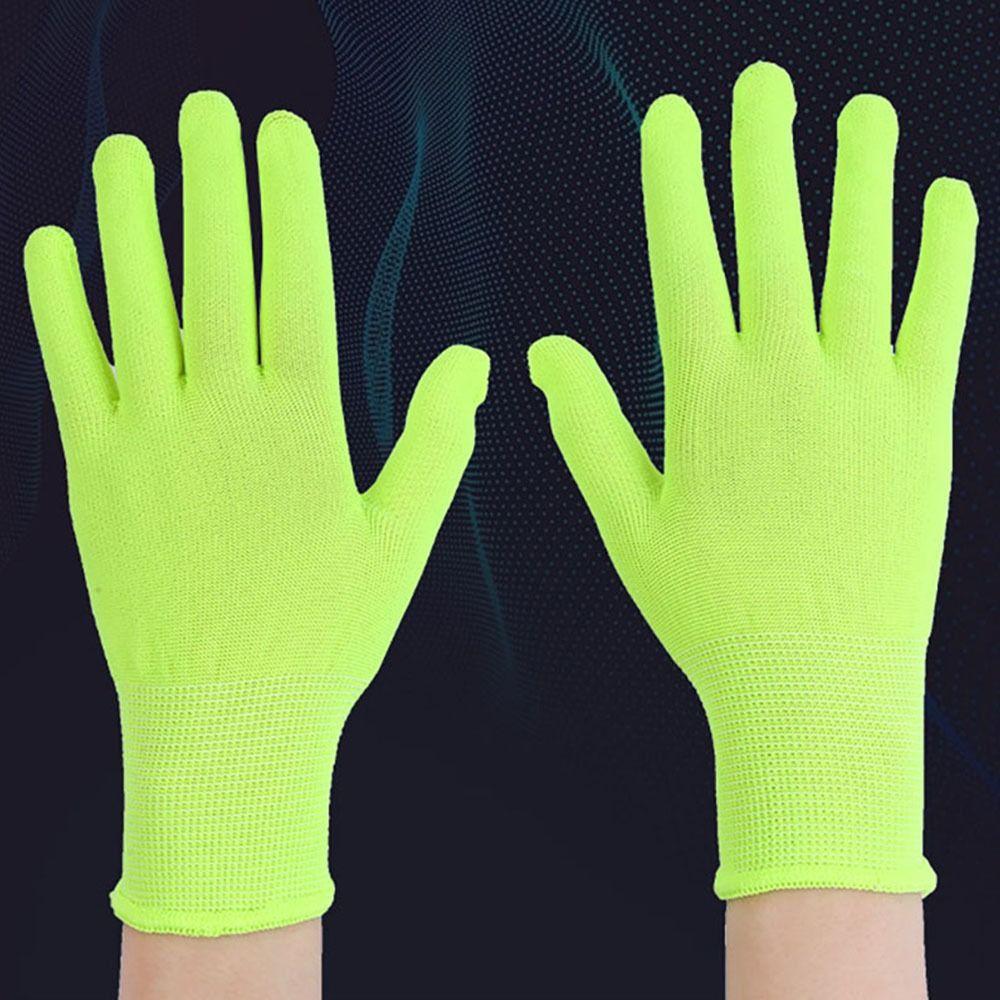 1 Pair Breathable Green Gloves Anti-Slip Neon Glove Work Gloves Fluorescent Gloves  Birthday Decor