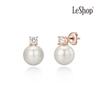 [LsSHOP] 14K Q&Pearl Earrings (Gold Plated)_LJ5040BRE