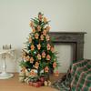 Blush Gingerbread Man Christmas Tree Ornaments - Hanging Party Scene Decorations with Holiday Letter Pendant