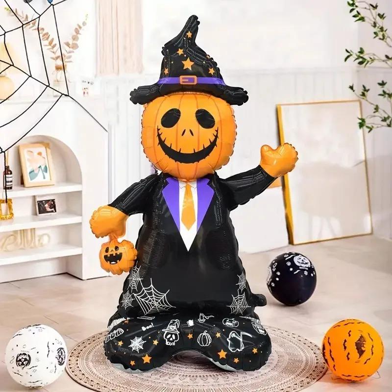 Halloween-Themed Witch Grim Reaper Balloon Set 2026 Festival Party Decor Helium Balloons for Home Room Haunted House Scary Atmosphere Ornament