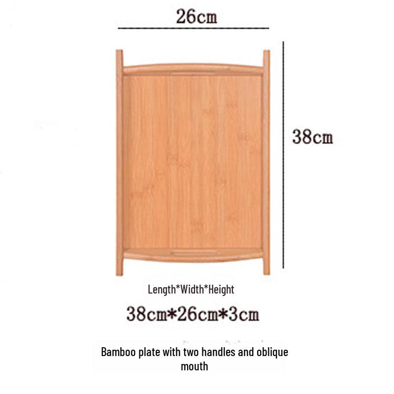 Japanese Bamboo Rectangular Tea Tray - Versatile for Household, Restaurant, Barbecue, Water Cup Storage, and Serving.