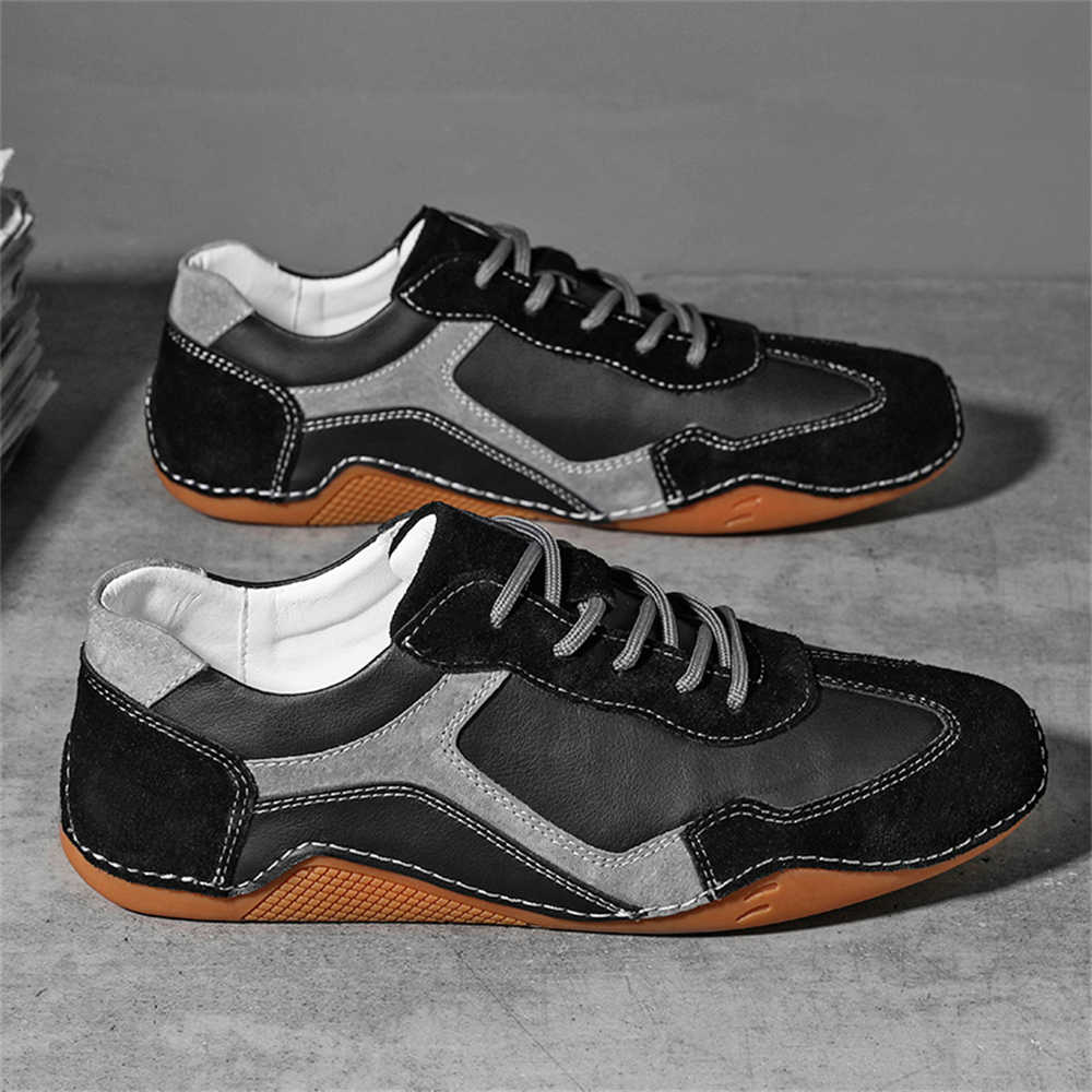 Mode Echtes Leder Rutschfest Herren Sport Sneaker Gewebt -farbige Schuhe Stiefel Luxusmarke Tenid Shors Ausflüge Marken