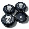 4pcs Skull Logo Emblem Car Wheel Center Caps 66MM Clips 62MM Rim Hubcaps Dust Cover Hub Wheels Cap Replacement Car Accessories