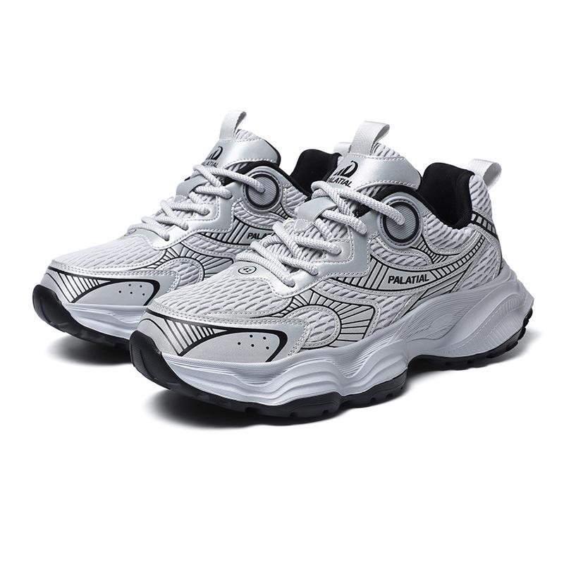 Men's shoes mesh breathable platform sports shoes fashion casual outdoor wear-resistant breathable non-slip versatile casual heightening shoes