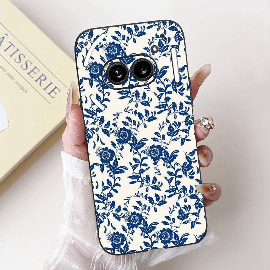 Fashion Painting Phone Case For Nothing Phone (2a) Plus Black Silicone Soft Cover For Nothing Phone 2 Phone2a Cases Bumpers