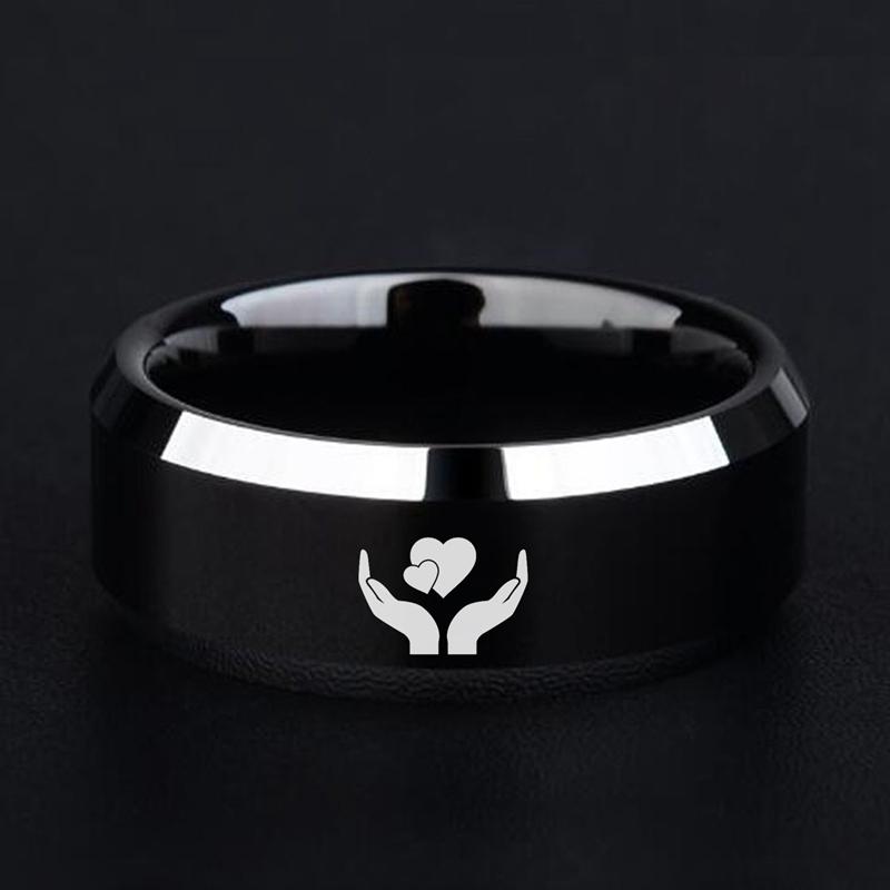Punk Vintage Siyah bıçak alev Desen Erkek Yüzük Paslanmaz Çelik Titanyum Yüzükler Erkekler Kadınlar için Alyanslar