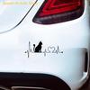 Car Sticker Pet Cat Heartbeat Lifeline Creative Truck Automobiles Motorcycles Exterior Accessories Vinyl 20cm*8.9cm PVC