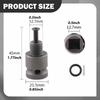 Drill Chuck Conversion Kit Easy to Install Converter Tool Replacement 1/2" Plus Shank Alloy 1/2" Hex Shank for Garage Workshop