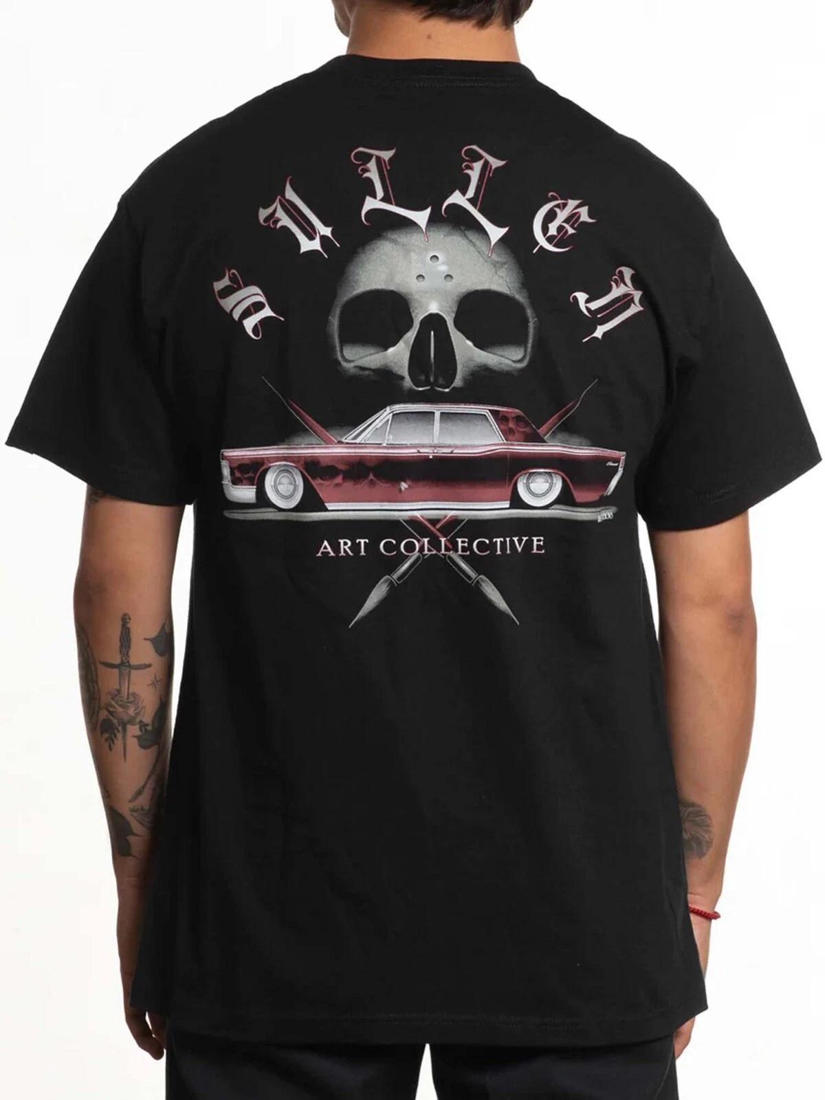 

Sullen Men s 68 Lincoln Short Sleeve Standard T-shirt Tattoo Style Lowrider Tee 2XL