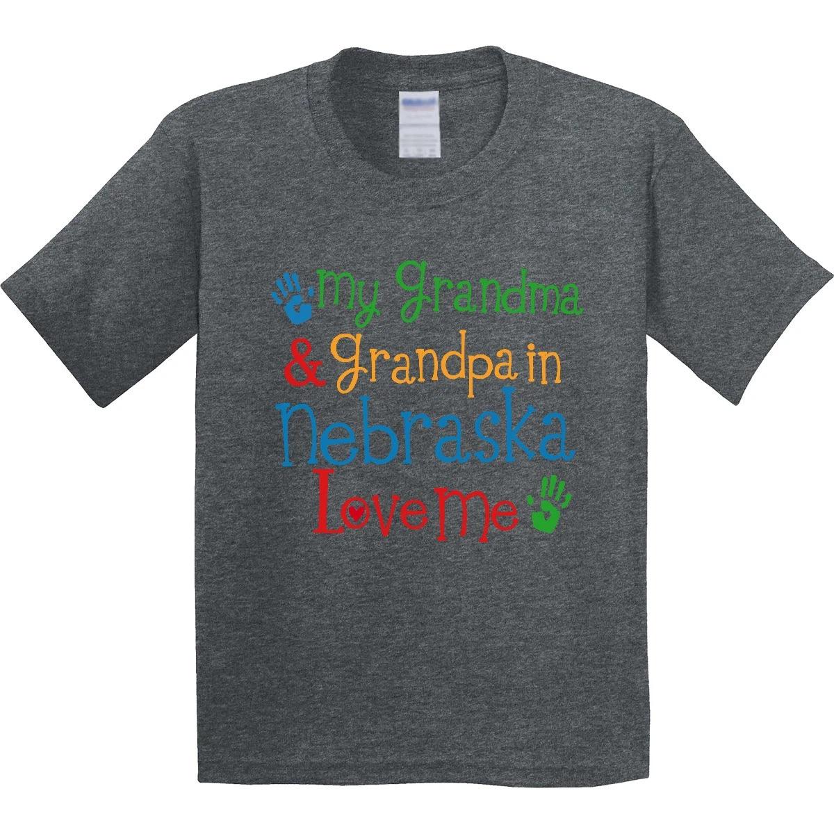 Inktastic Nebraska Grandma Loves Me Youth T-Shirt State Grandchild Grandson Boys 100