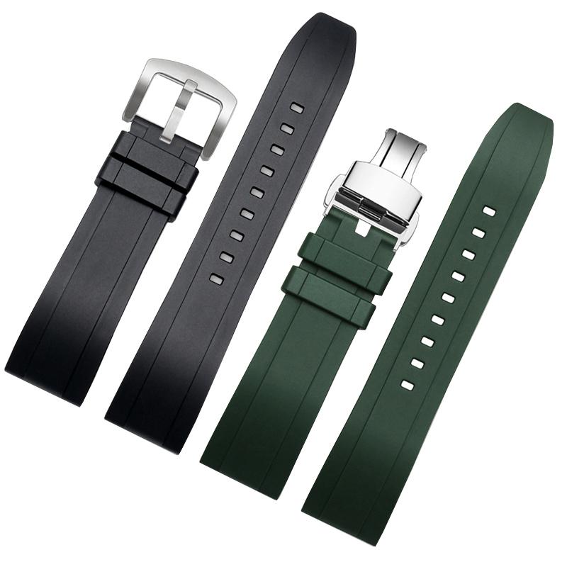 Sport silicone watchband 20m 22mm 24 For Citizen Tissot Seiko Casio green Blue orange rubber men Quick release strap Accessories