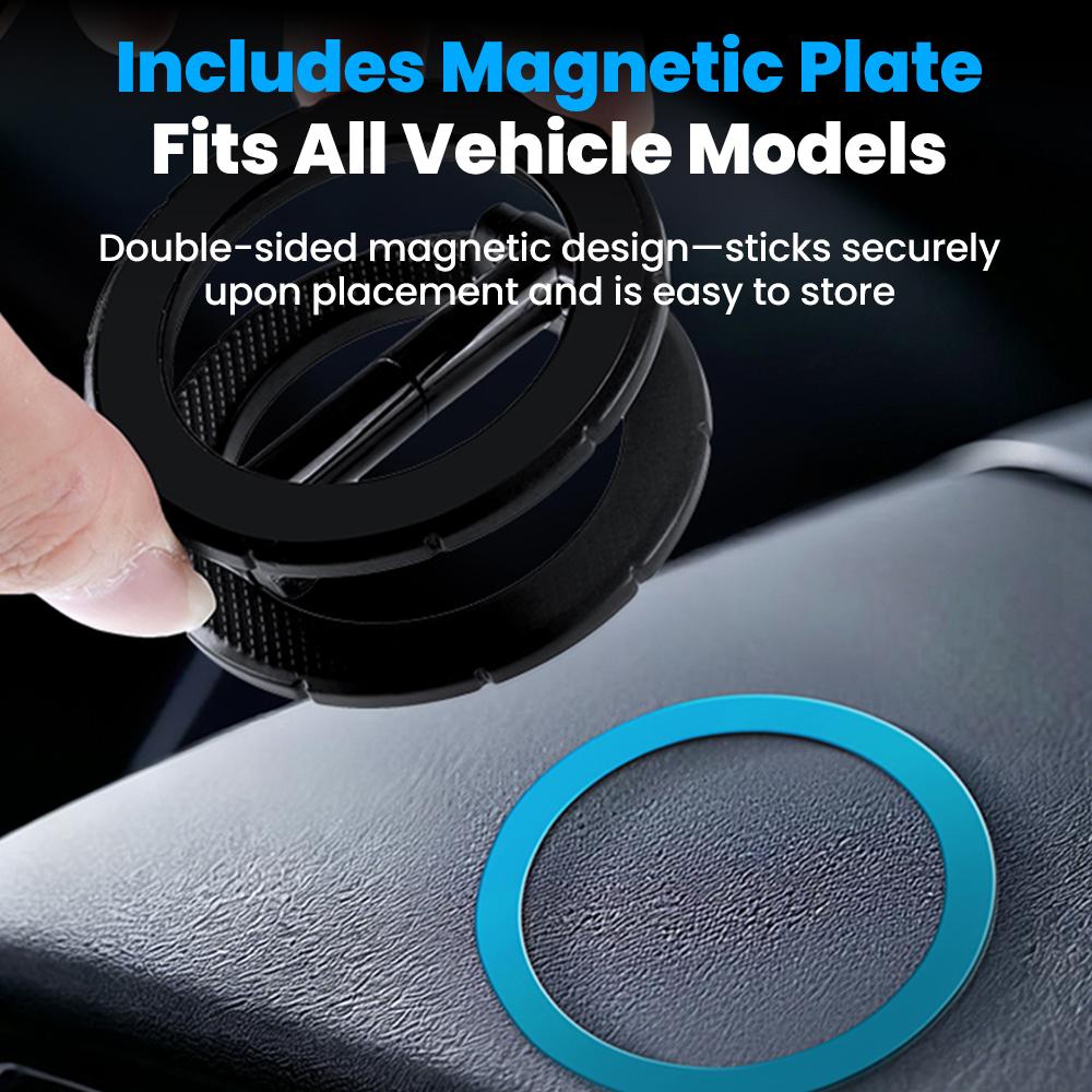 Portable Magnetic Mobile Phone Holder Car-mounted Mobile Phone Holder Foldable Magnetic Suction Type 360° Rotating Holder