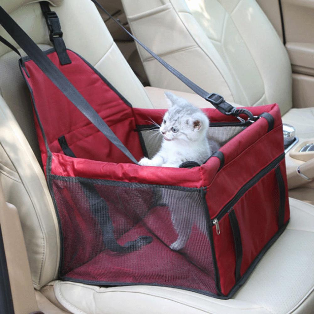 Portable Waterproof Car Booster Seat Pet Dog Cat Travel Cage Carrier Basket Bag