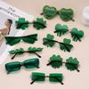 Sun Glasses St. Patrick'S Day Green Four Leaf Clover Glasses Leprechaun Costume Glasses Shamrock Sunglasses  De Fiesta