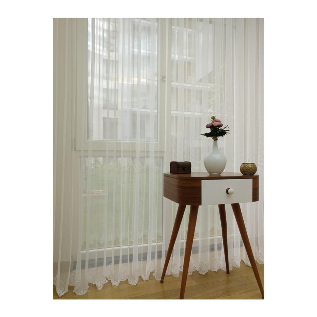 Tenda in tulle di pizzo con punta a gonna, alta qualità, 200x260, batteria sparsa, 1/2