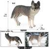 Cross-border Wild Animal Model: Prairie, Brown, Snow, Predator Wolves & Cub Educational Display Toy